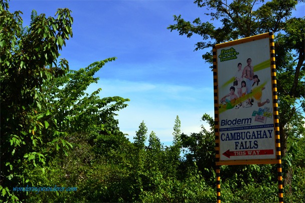 Cambugahay Falls Signboard