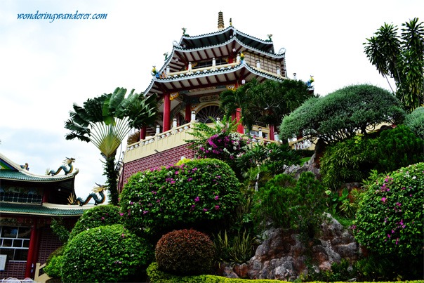 A colorful Cebu Taoist Temple with garden
