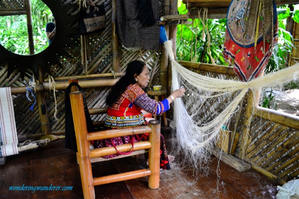 T'boli woman weaving clothes - Lake Sebu, South Cotabato