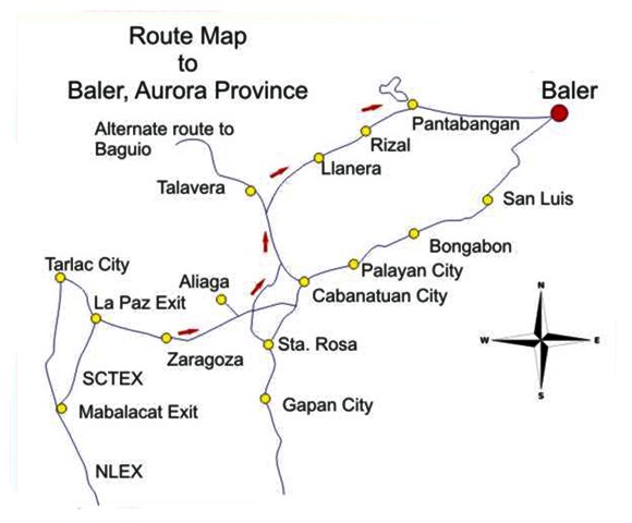 Baler Route Map