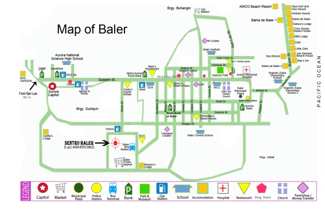 Baler Tourist Map