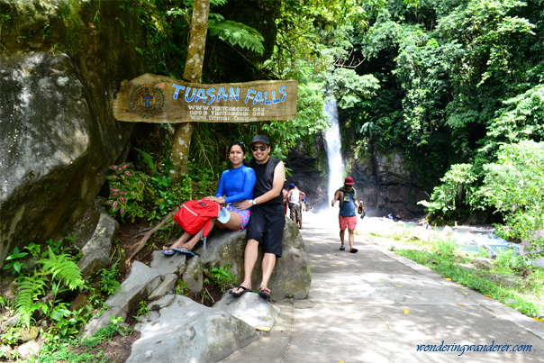 A couple at Tuasan Falls - Camiguin