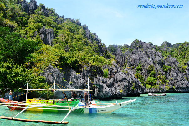 Simizu Island's Boat with Karsts - El Nido, Palawan