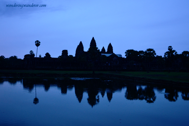 Scenic silhouette of Angkor Wat