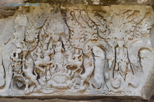 Creative carvings in Ta Prohm, - Siem Reap, Cambodia