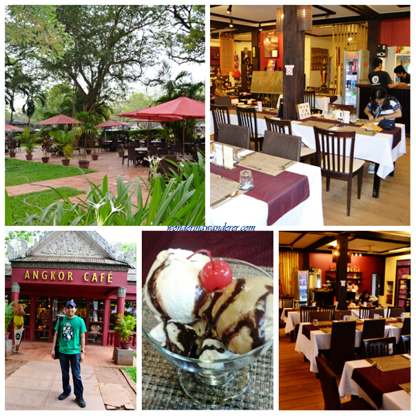 Angkor Café's interior and patio