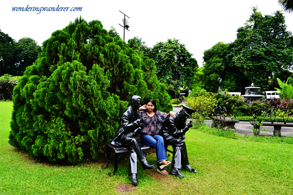 Manuel L. Quezon and Douglas MacArthur statues in Fort Santiago