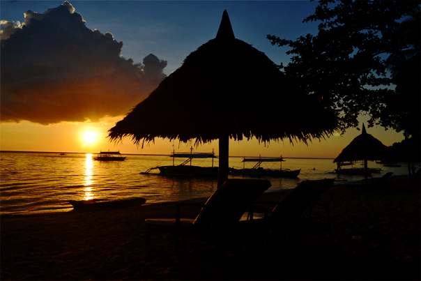 Sunset at the beach of Negros Occidental