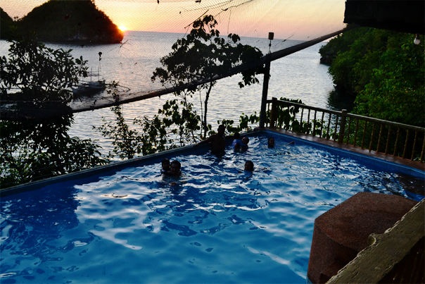 Large swimming pool of Tinagong Dagat Island Resort