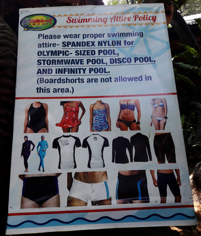 Swimming Attire Policy of Bosay Resort