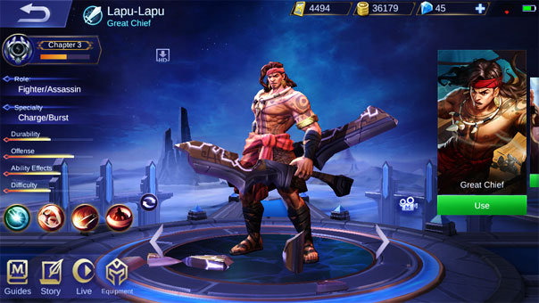 Lapu-Lapu in Mobile Legends: Bang Bang
