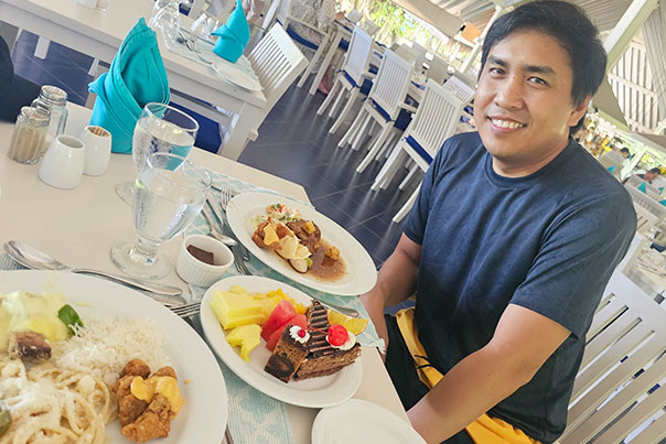 Lunch at Sun Siyam resort, the Maldives