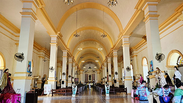 The elegant interior of San Augustine Church